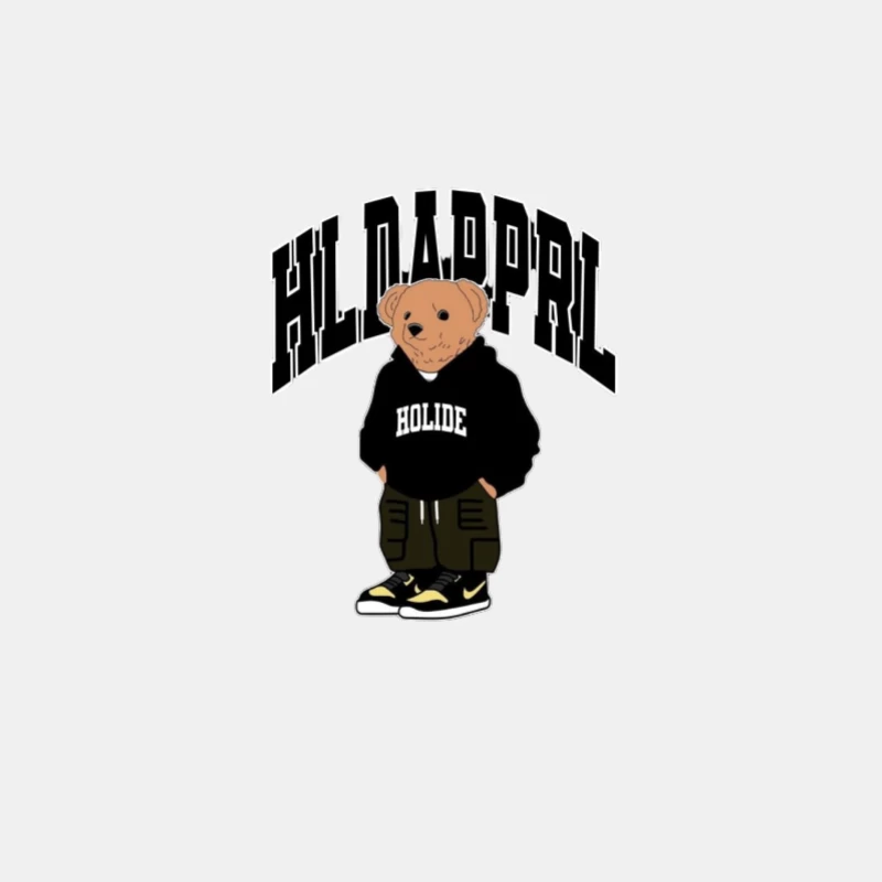 Teddybär mit Kapuzenpulli-Design Herren Tanktops