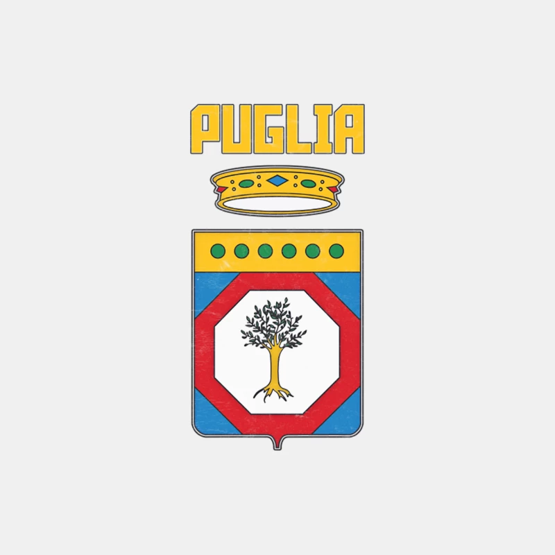 ApuliaPuglia Italy Region Coat of Arms  Vintage Style Male Tank Top