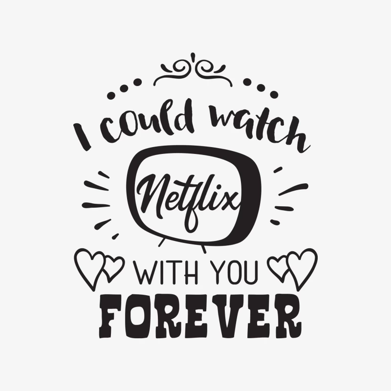 Citation romantique Netflix TV Femme Manches Longues T-Shirt