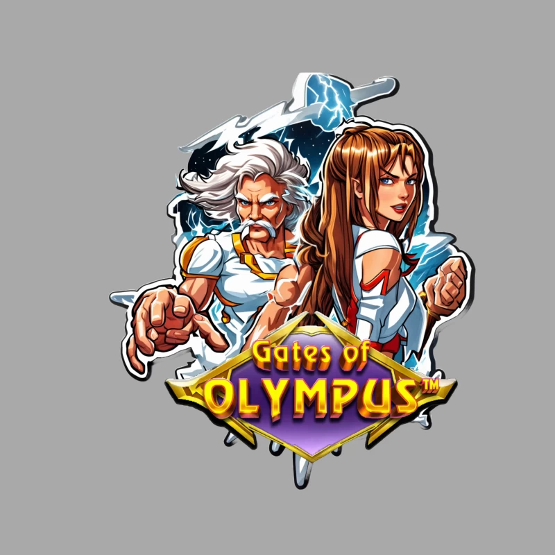 Gates of Olympus Game Artwork Male Pullover Hoodie
