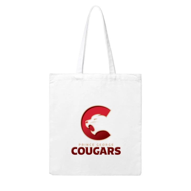 Prince George Cougars Hockey Team Logo Design Cotton Tote Bag