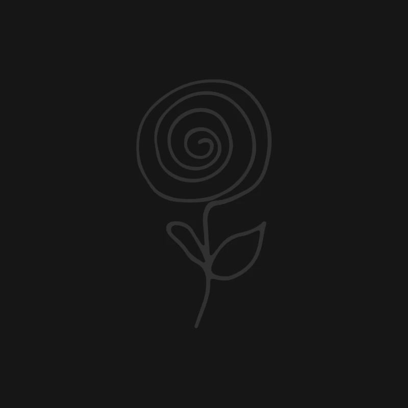 Dessin de rose minimaliste Femme Manches Longues T-Shirt