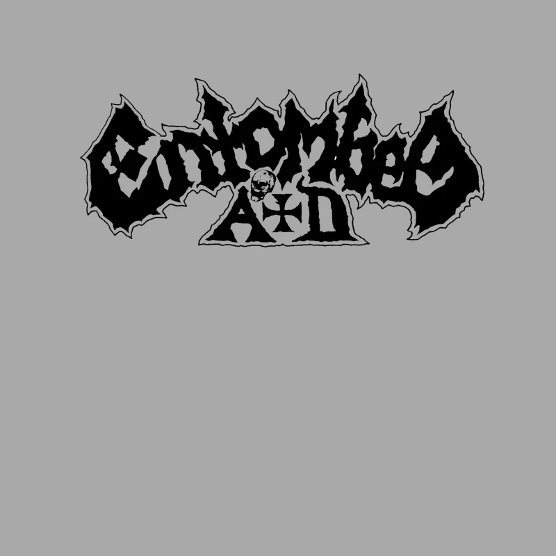 Entombed Black Logo Male Pullover Hoodie