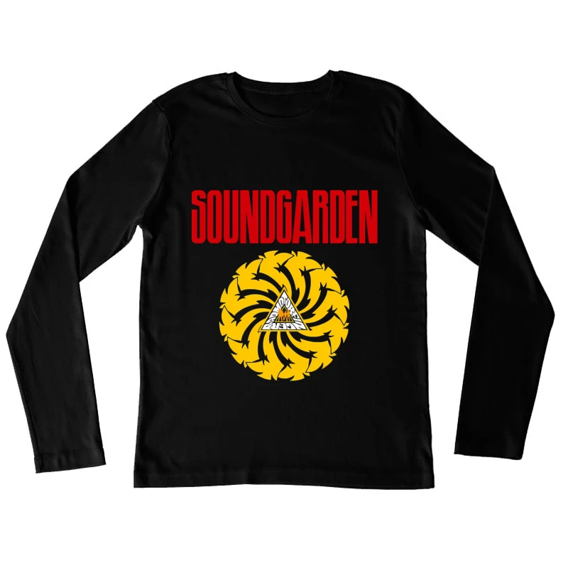 Soundgarden Band Logo with Badmotorfinger Album Symbol Female Long Sleeve T-Shirt