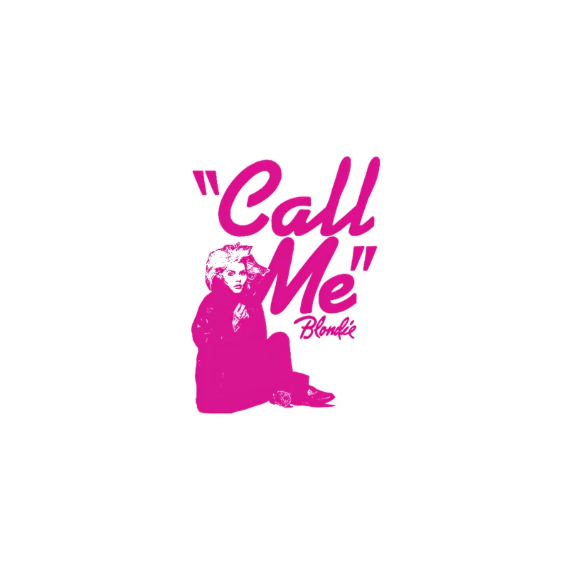 Vintage Pink "Call Me" Blondie Single Poster iPhone Case