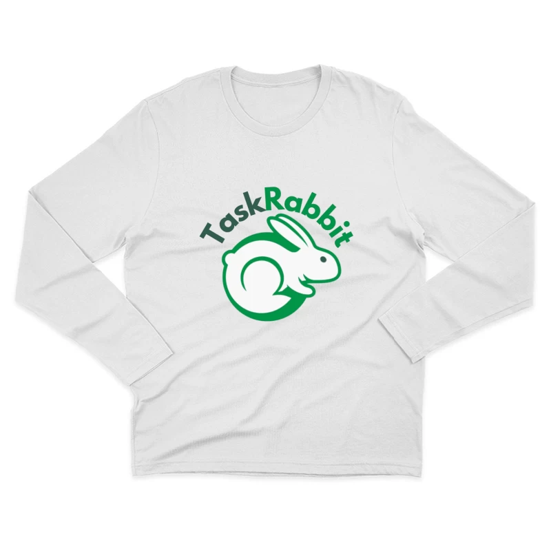 TaskRabbit Green Circular Rabbit Logo Design Male Long Sleeve T-Shirt