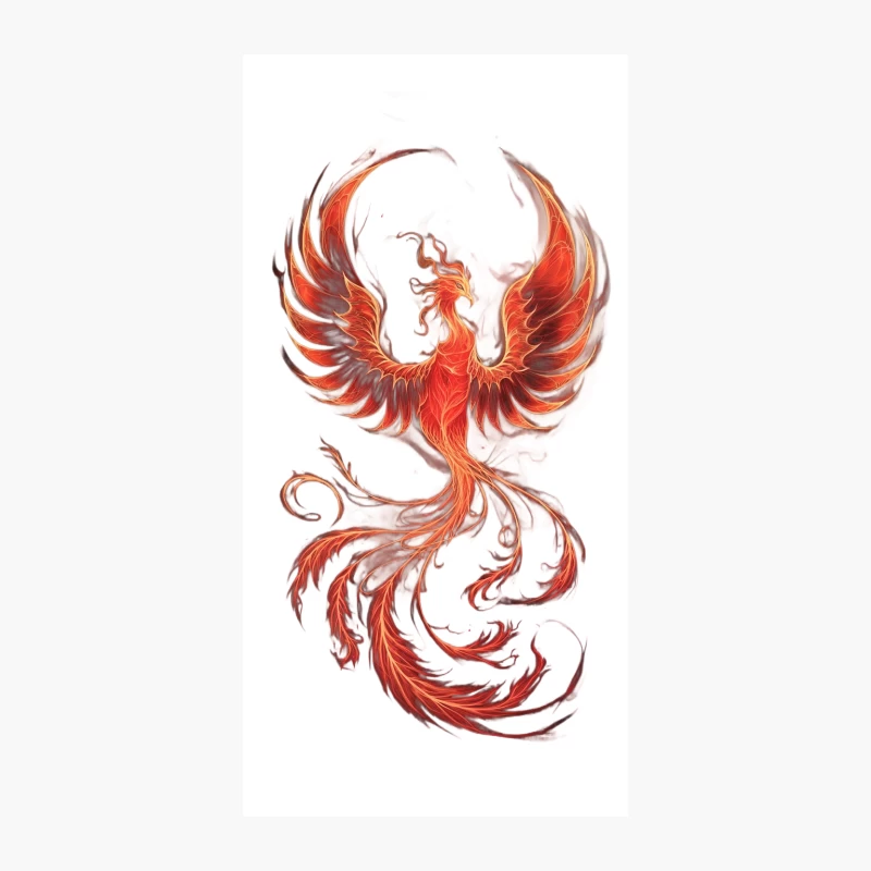 Majestic Phoenix: Mythical Fire Bird in Fantasy Art iPhone Case