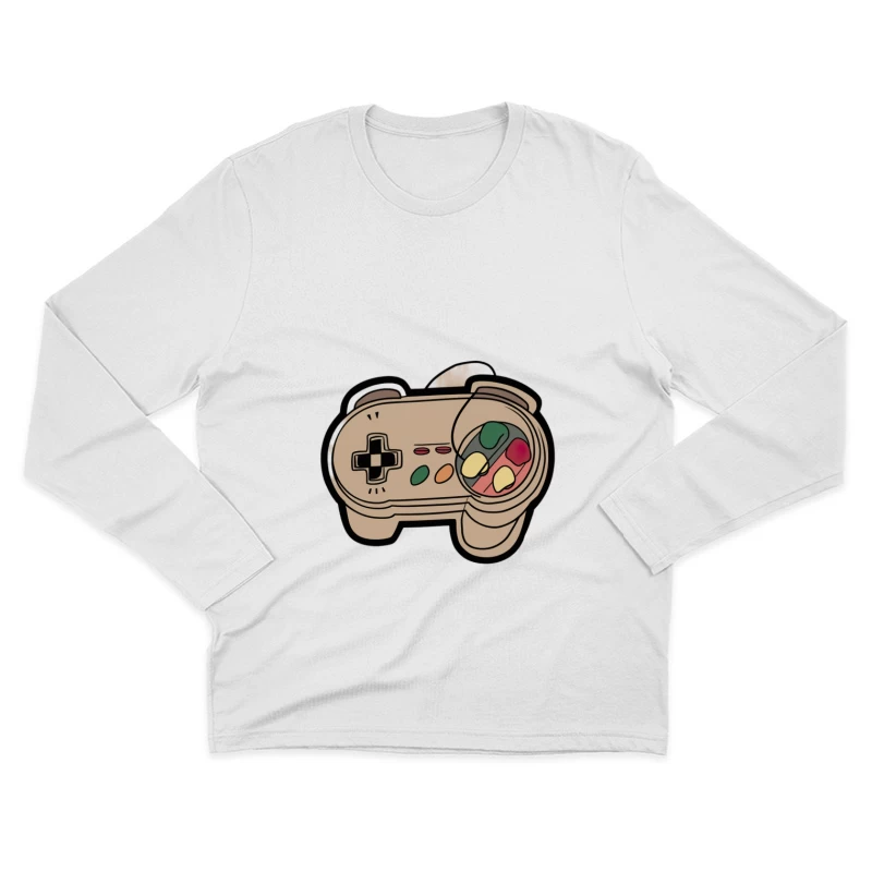 Manette de jeu rétro Homme Manches Longues T-Shirt
