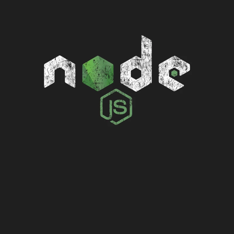 Node.js Programming Technology Logo with Distressed Effect Male Tank Top