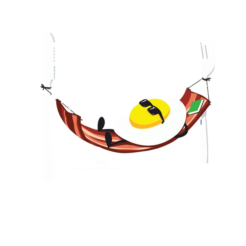 Sunny Relaxation: Hammock and Smiley Face with Sunglasses Tapestry
