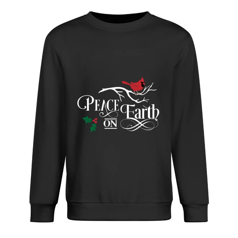Carte de Vœux avec Rouge-gorge et Houx Homme Sweat-shirt à enfiler