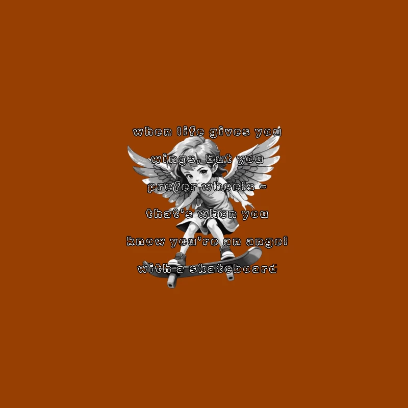 Angel on a Skateboard iPhone Case