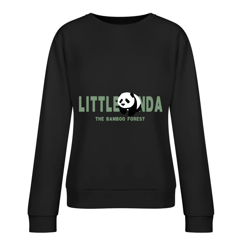 Kleiner Panda im Bambuswald Logo Damen Pullover Sweatshirt