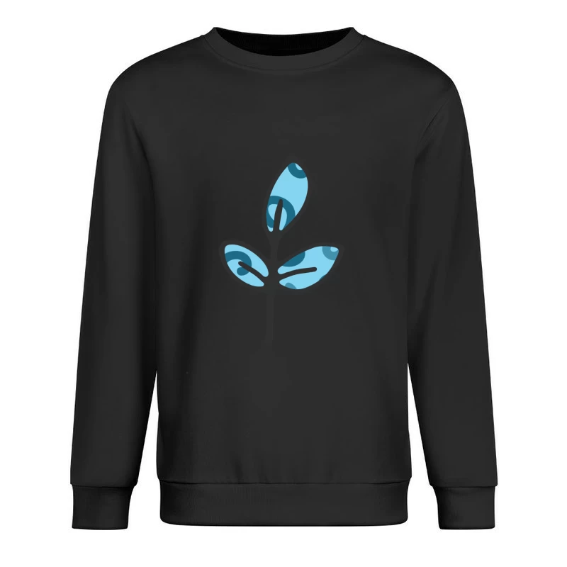 Feuille stylisée bleue Homme Sweat-shirt à enfiler