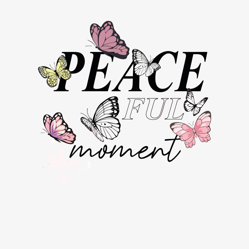 Peaceful Moment – Elegant Butterfly Serenity Female Pullover Sweatshirt