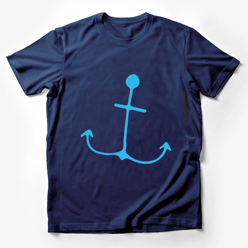 Ancre Stylisée Bleue Homme T-Shirt