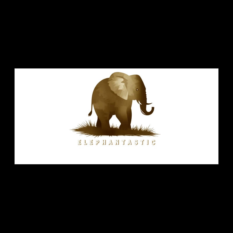 Elephantastic - Vintage Elephant Silhouette Illustration with Typography Coffee Mug