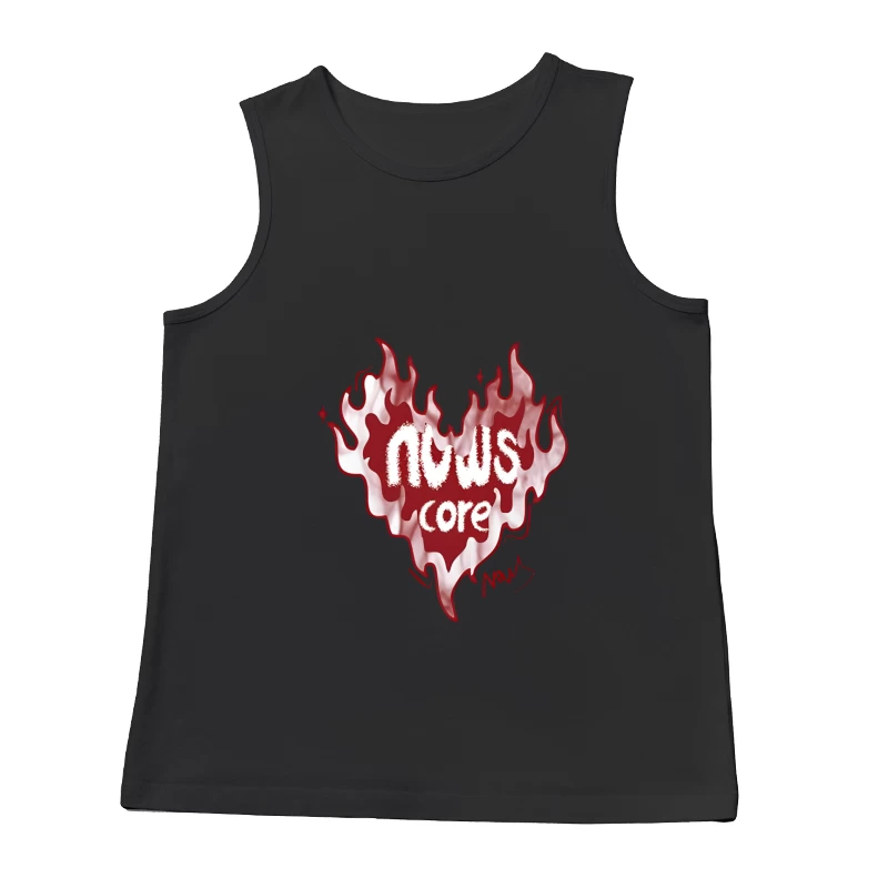 Flammendes Herzdesign mit Text Herren Tanktops