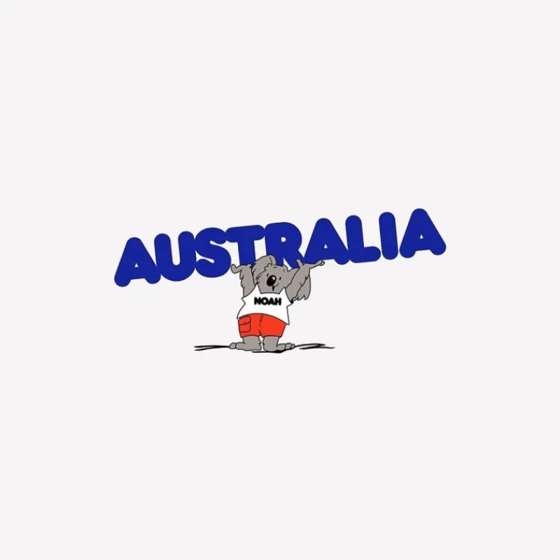 Niedlicher Koala Australien Design Herren T-Shirt