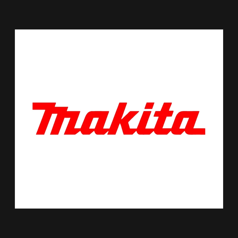 Makita Power Tools Brand Logo in Red Typography Mouse Pad