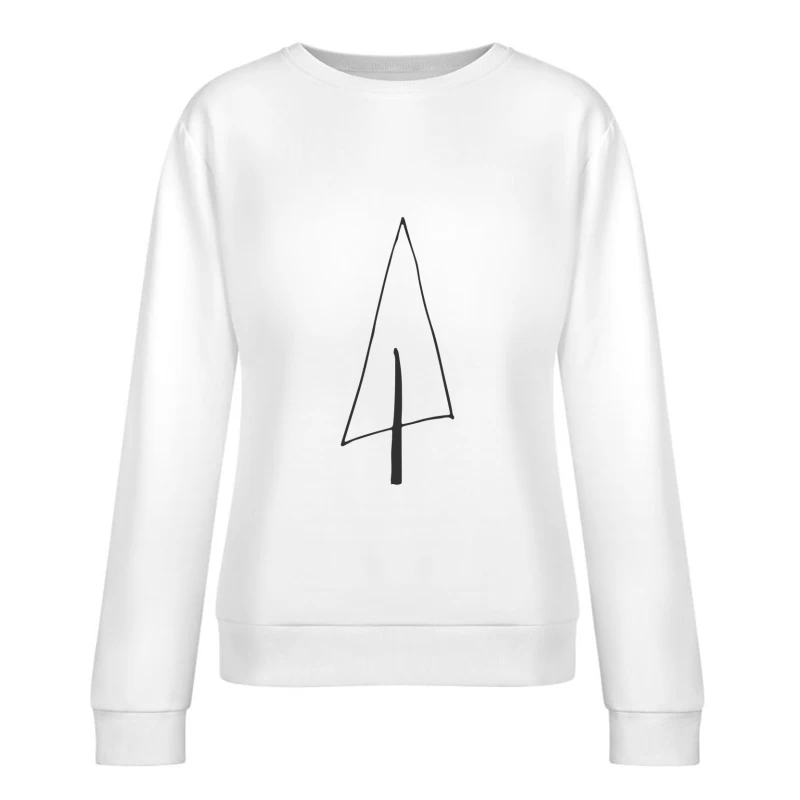 Dessin minimaliste d'un arbre Femme Sweat-shirt à enfiler
