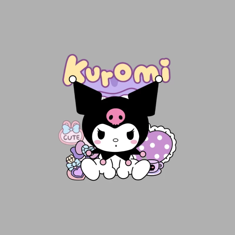 Süßes Kuromi-Design mit Bonbons Herren Tanktops