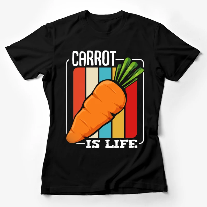 Karotte ist Leben Retro Design Damen T-Shirt