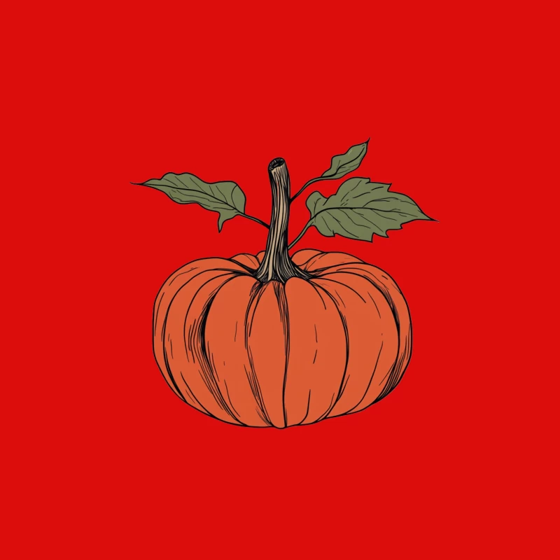 Illustrated Autumn Pumpkin: Seasonal Harvest Icon Male Tank Top
