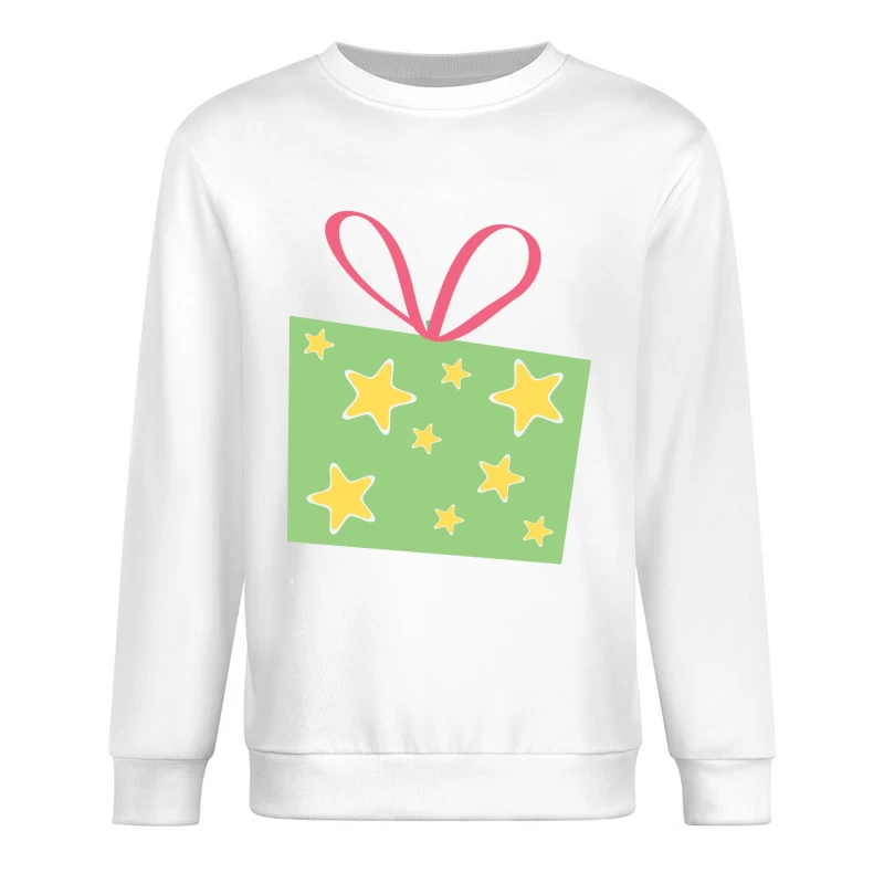 Cadeau avec étoiles et ruban rose Homme Sweat-shirt à enfiler