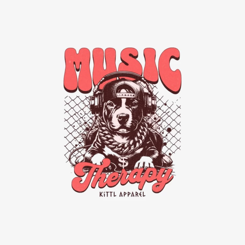 Musiktherapie Hund Kopfhörer Design Damen Langarm T-Shirt