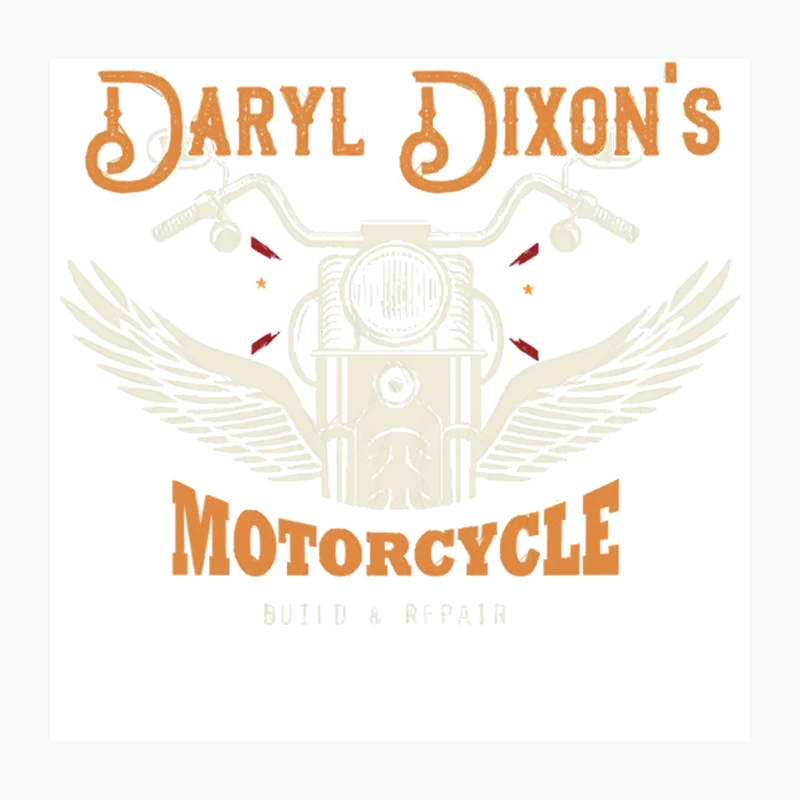 Daryl Dixon_s Motorcycle Repair Throw Pillow