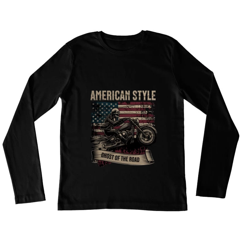 Amerikanischer Geisterfahrer Damen Langarm T-Shirt
