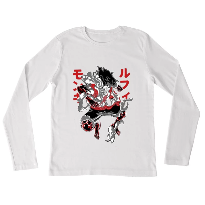 Luffy Gear Fourth, Manga Charakter Damen Langarm T-Shirt