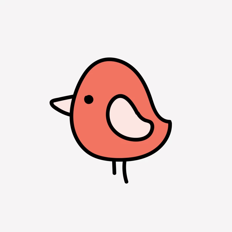 Illustration mignonne d'un oiseau coloré Femme T-Shirt