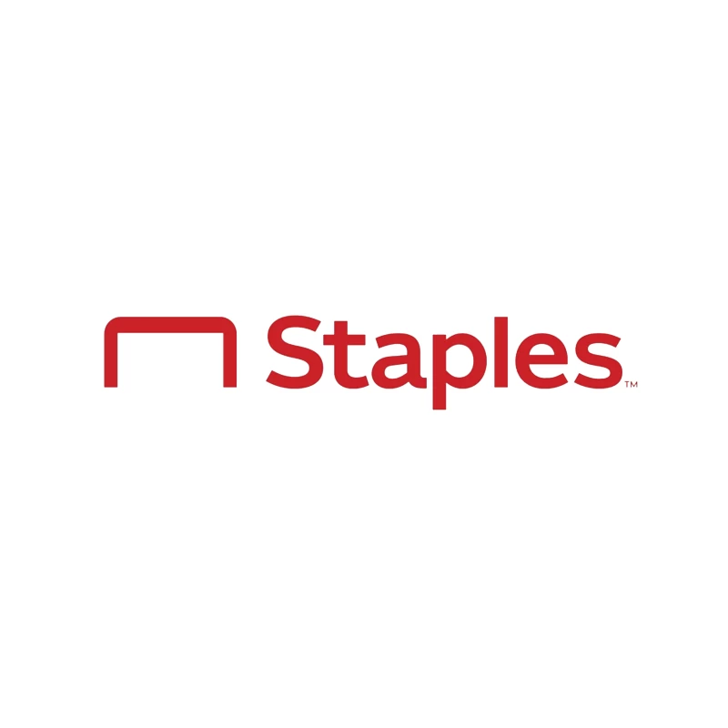 Staples Office Supply Retail Company Logo in Red Throw Pillow