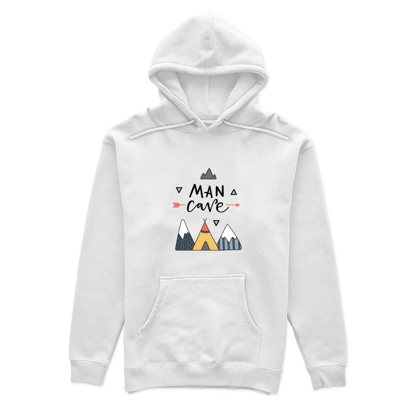 Tente et Montagnes avec Flèche et Texte Femme Sweat à capuche