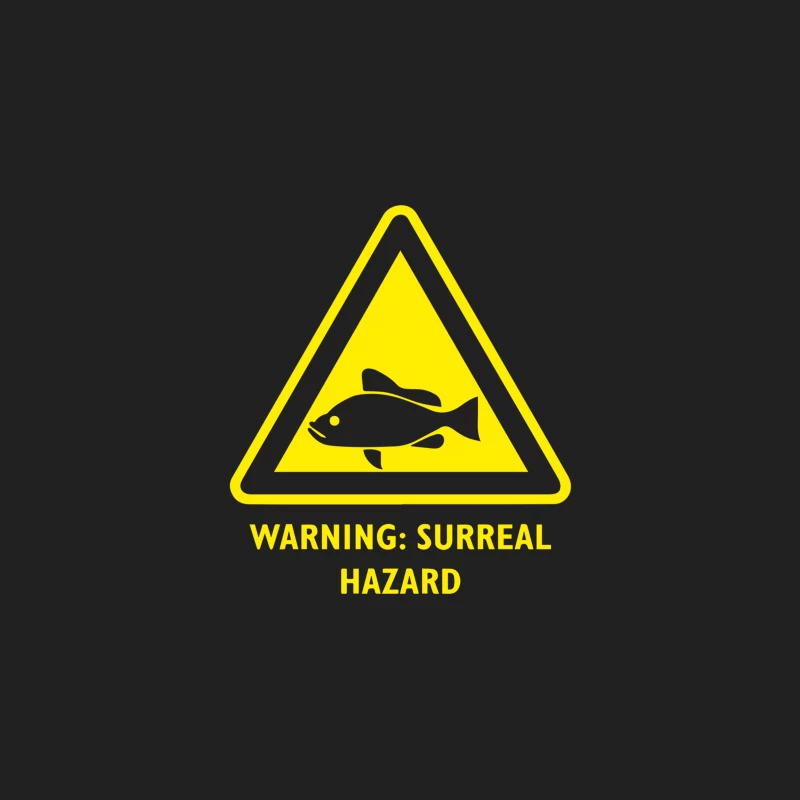 Surreal Fish Hazard Warning Sign Bucket Hat