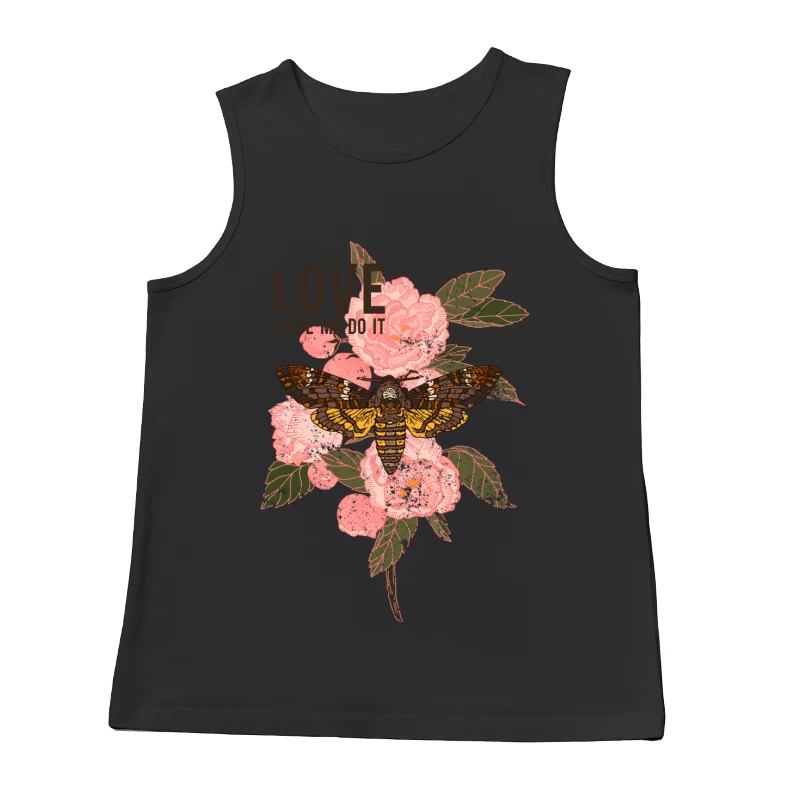 Mite et Fleurs Roses avec Inspiration d'Amour Homme Débardeur