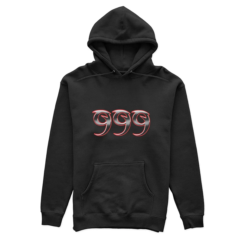 Drei Stylische 999 Zahlen Damen Pullover Hoodie
