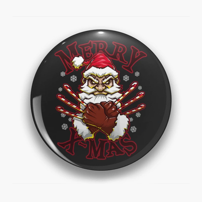 Muscle Santa: Merry X-Mas with Attitude Pin