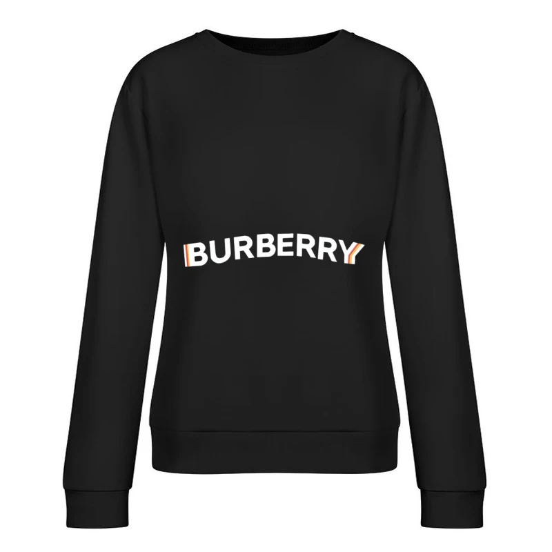 Design du Logo Burberry avec Bandes Colorées Femme Sweat-shirt à enfiler