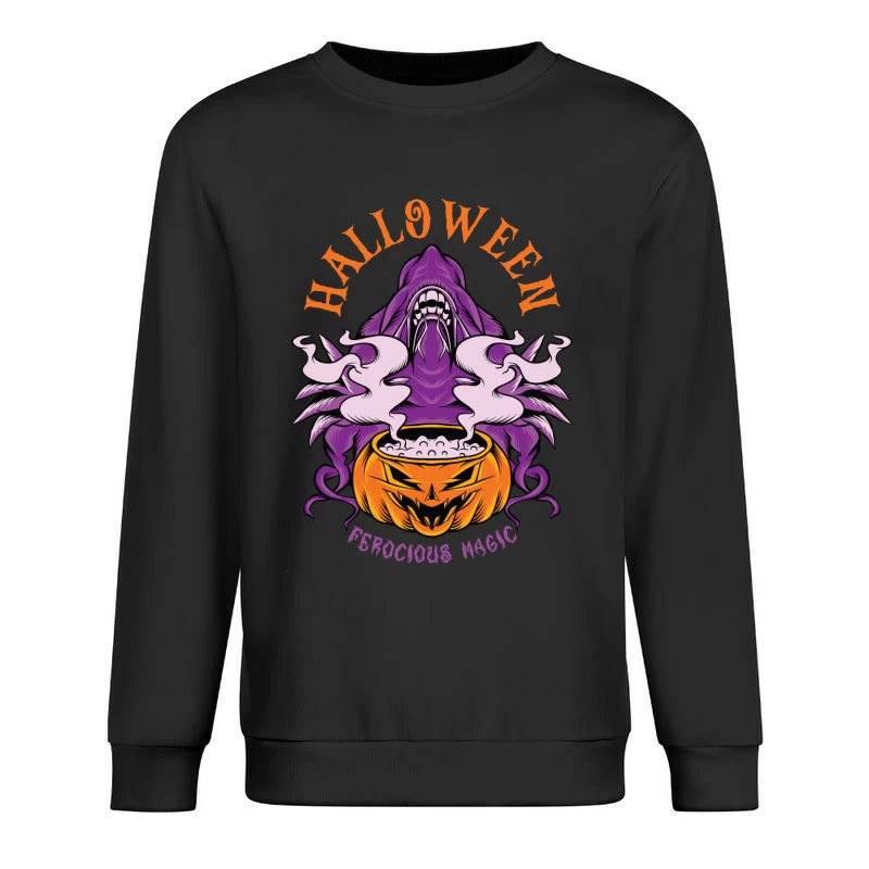 Halloween Ferocious Magic Design Male Pullover Sweatshirt