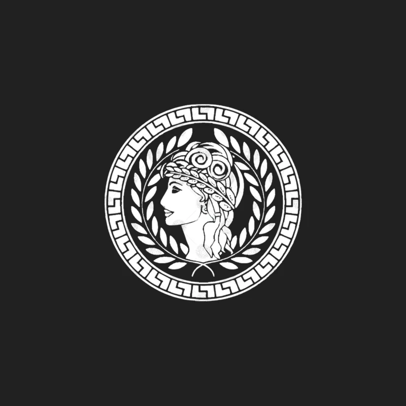 Aesthetic Silhouette Greek Logo Design Bucket Hat