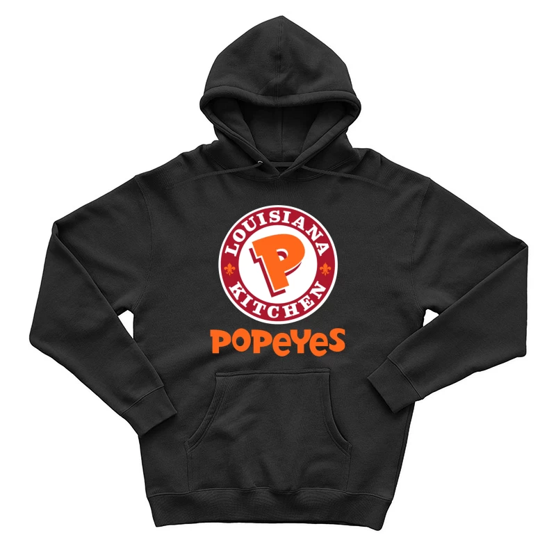 Popeyes Louisiana Kitchen Restaurant Logo Design Male Pullover Hoodie