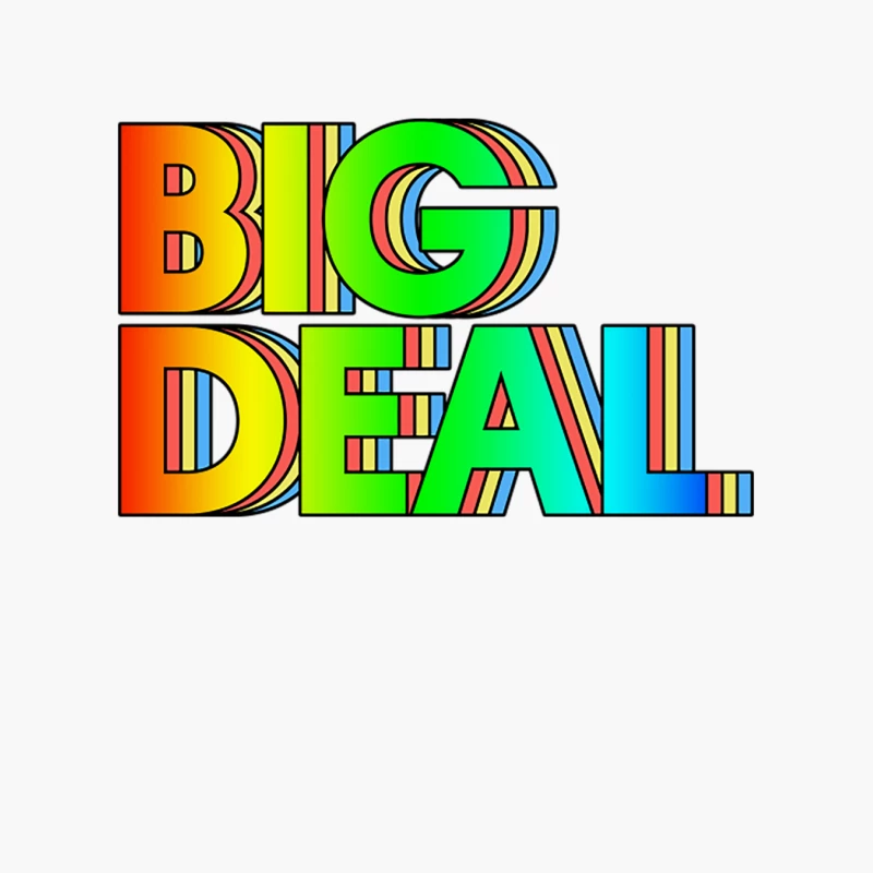 Big Deal  Retro Typography Design Cotton Tote Bag