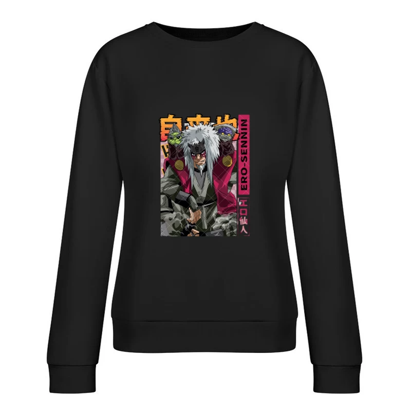 Mysteriöser Krieger mit Fröschen Damen Pullover Sweatshirt