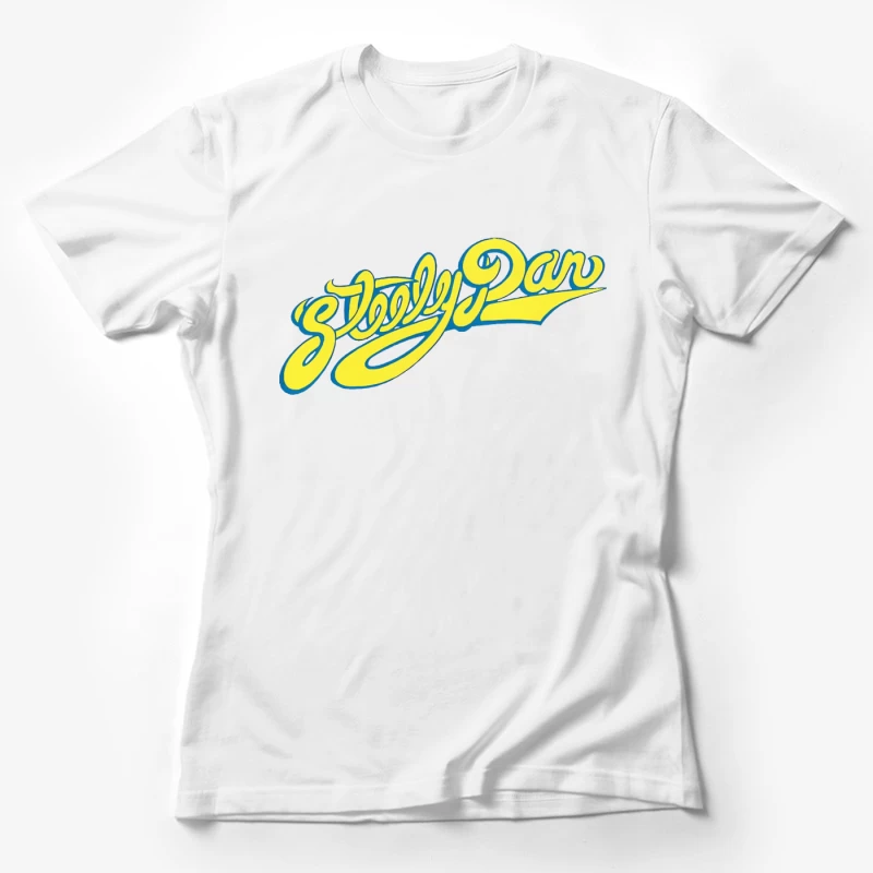 Steely Dan Classic Yellow Cursive Band Logo Female T-Shirt