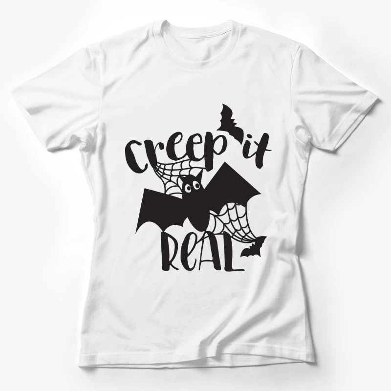 Halloween: Chauve-souris et Toile Effrayante Femme T-Shirt