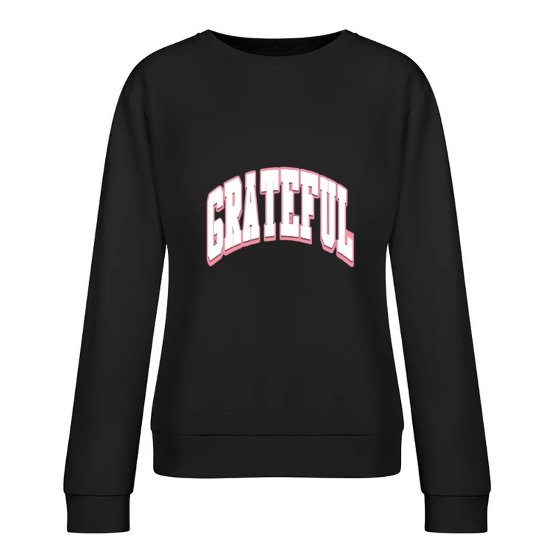 Design grato con contorno rosa Felpa pullover Donna