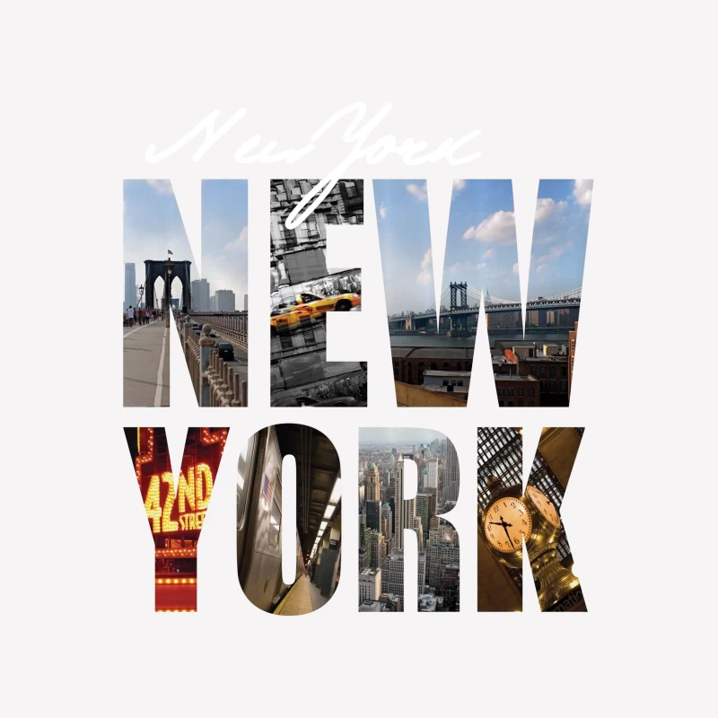 New York Sehenswürdigkeiten und Skyline Herren T-Shirt